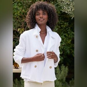 Frank & Eileen Mini Belfast Peacoat Triple Fleece White NWOT